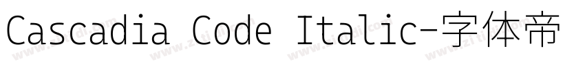 Cascadia Code Italic字体转换